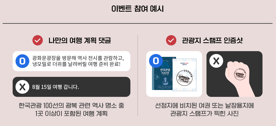 8์ ๋์น๋ฉด ํํํ ์ฌํ ์ด๋ฒคํธ 4๊ฐ ์๋ฒฝ ์ด์ ๋ฆฌ (์ถ์ฒ : ํ๊ตญ๊ด๊ด๊ณต์ฌ)