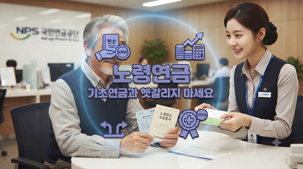 70세 노인이 노령연금 지급받는 모습