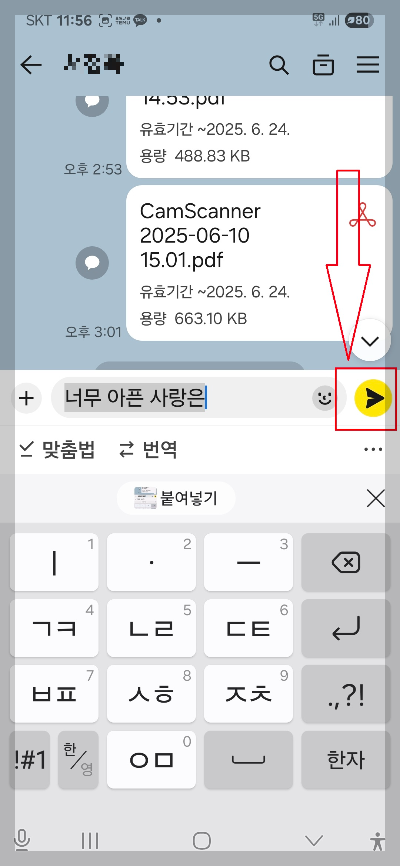 카톡 스포방지 모자이크 기능