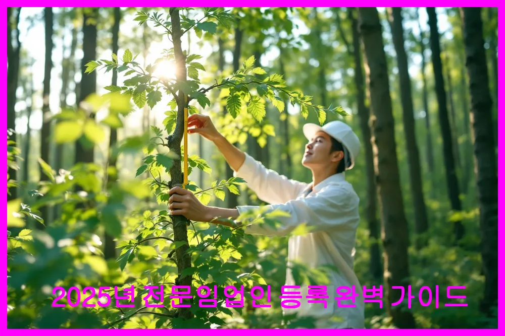2025년 전문임업인 등록 완벽 가이드