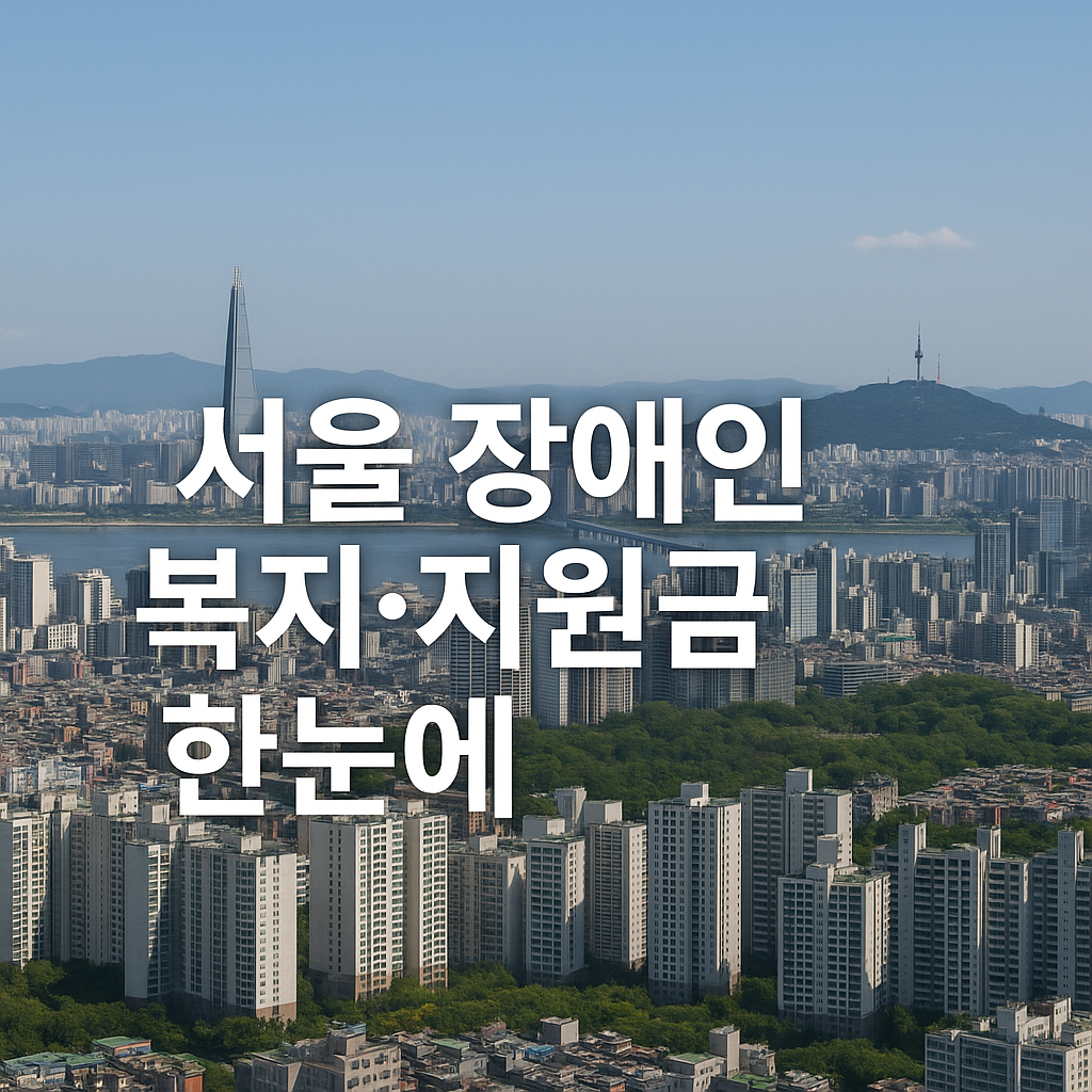 서울 장애인 복지 .지원금 한눈에
