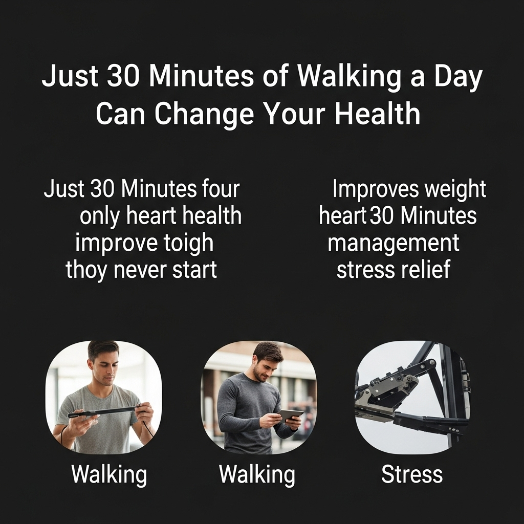 하루 30분 걷기만으로도 건강이 달라집니다