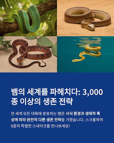 스네이크 종류별 서식지와 생태 분석, 뱀의 세계를 파헤치다