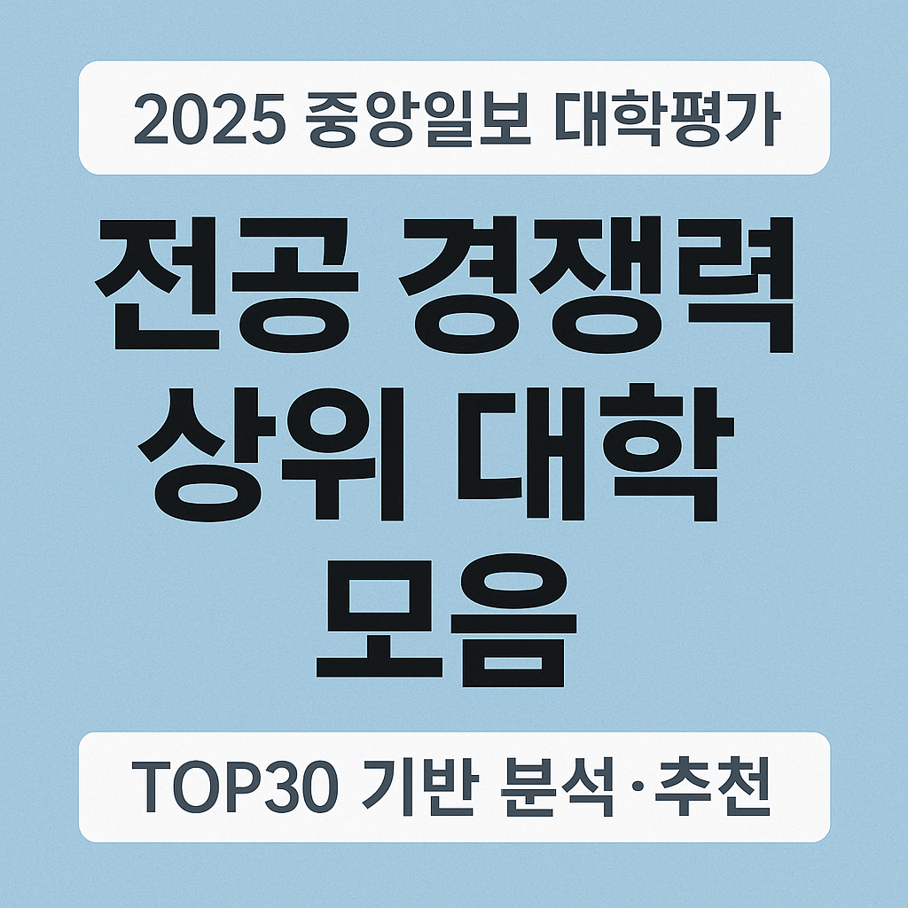 2025 중앙일보 대학평가