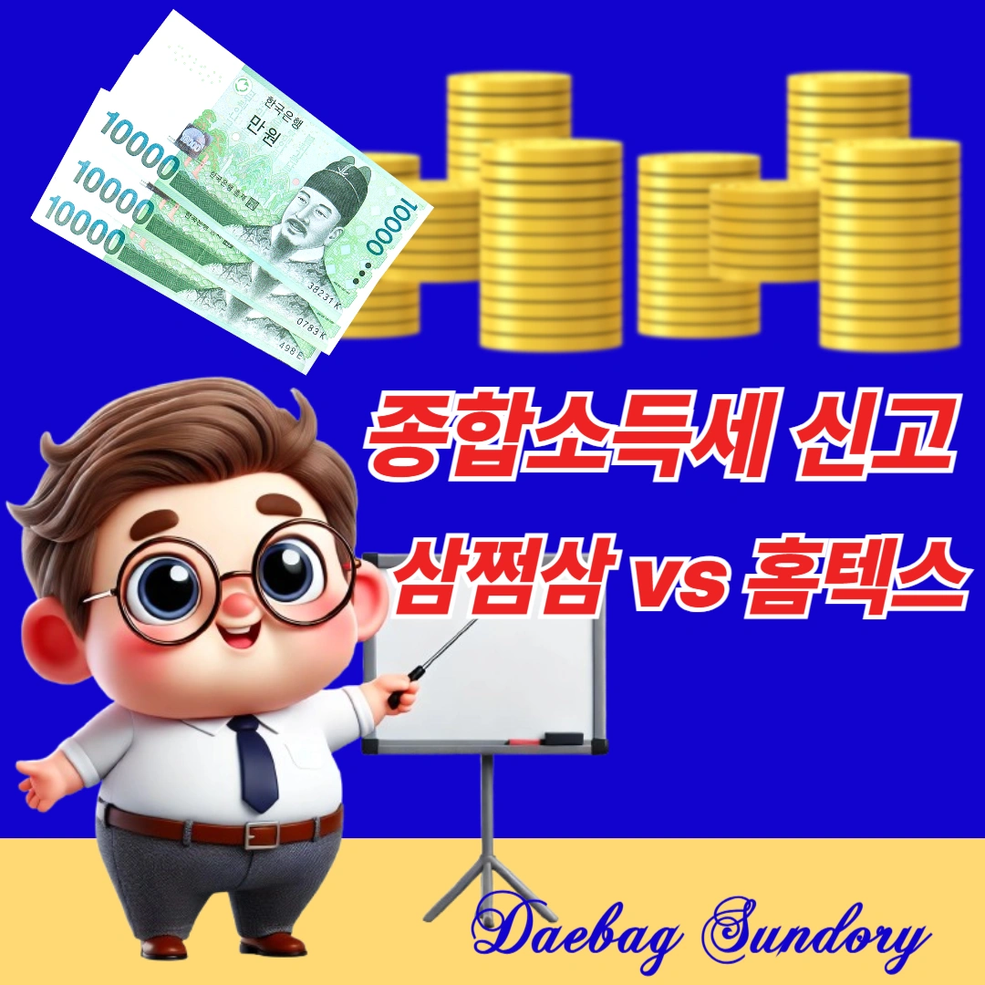삼쩜삼 vs 홈택스 직접 신고, 종합소득세 어떤 게 더 유리할까? (프리랜서 수수료·환급액 비교)