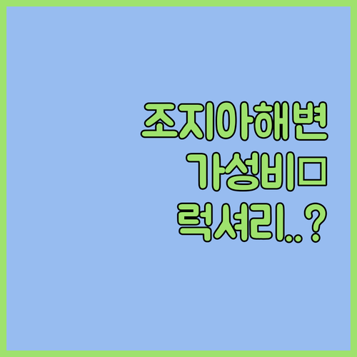 가성비부터 럭셔리까지 조지아 해변 호..