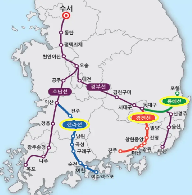 SRT노선도