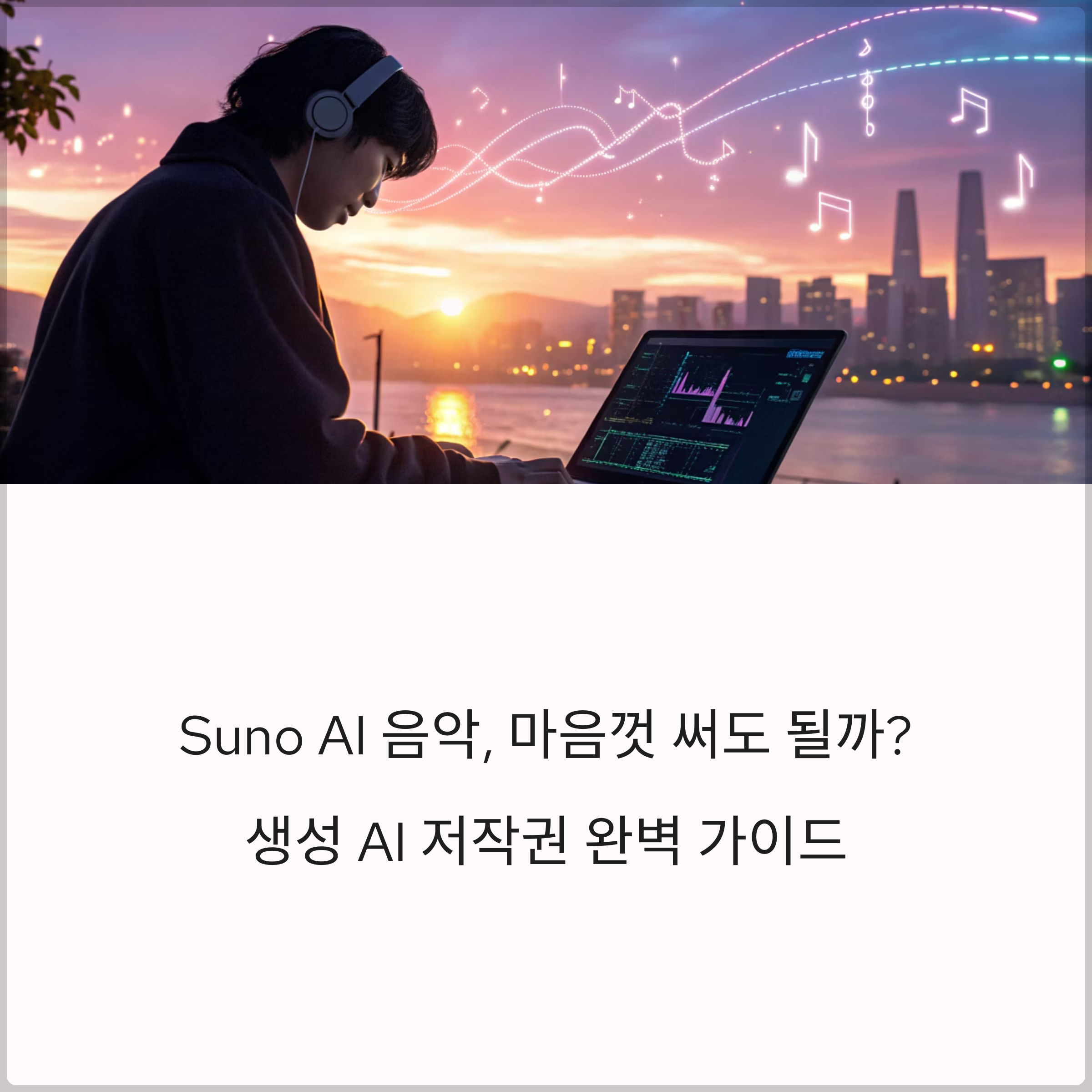 Suno AI 음악, 마음껏 써도 될까? 생성 AI 저작권 완벽 가이드