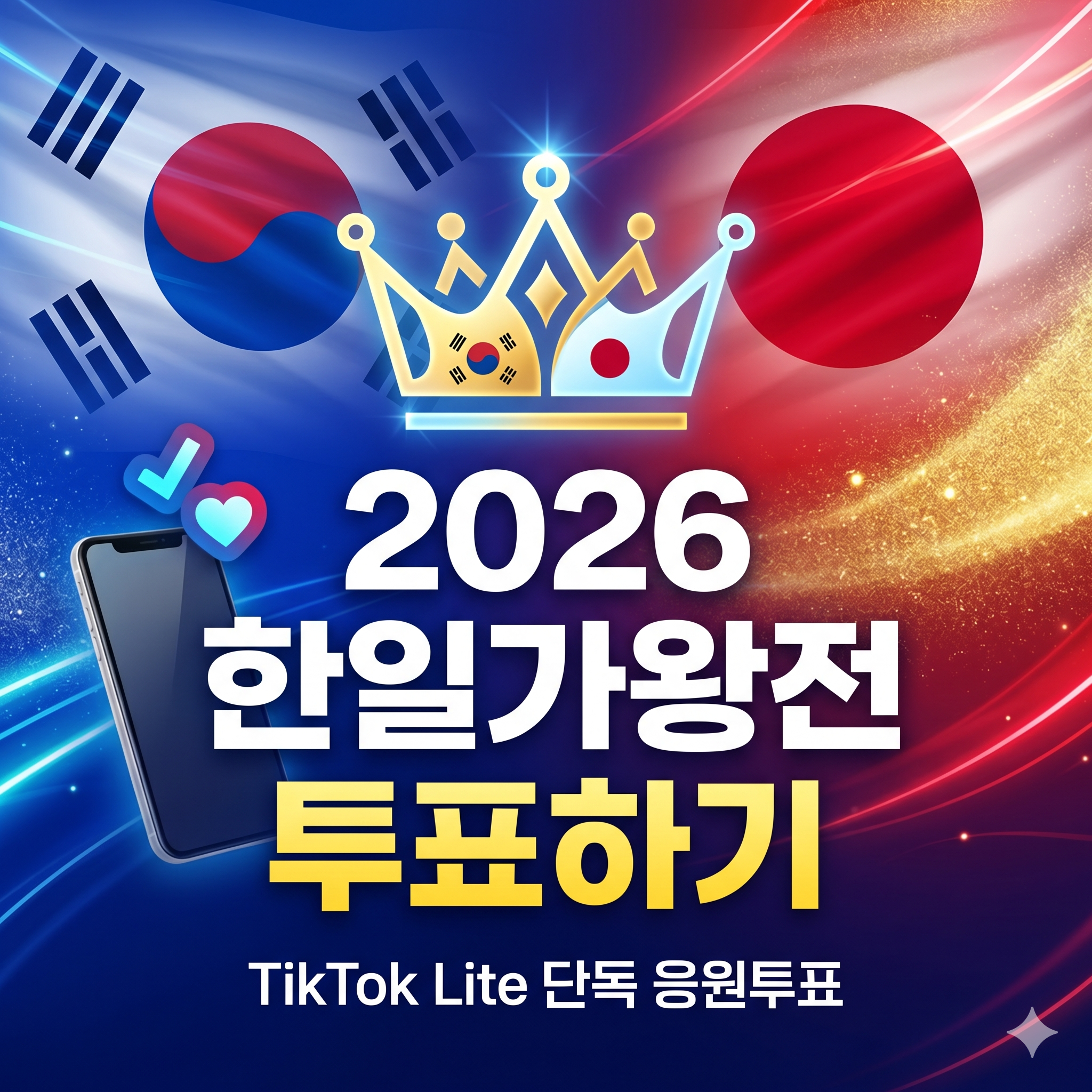2026 한일가왕전 투표하기 틱톡 라이트 방법과 방송시간 OTT 시청 총정리