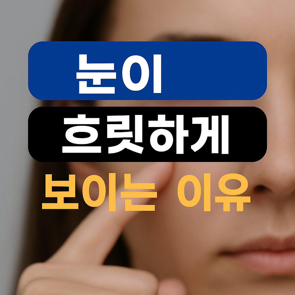 눈이 뿌옇게 보이는 증상