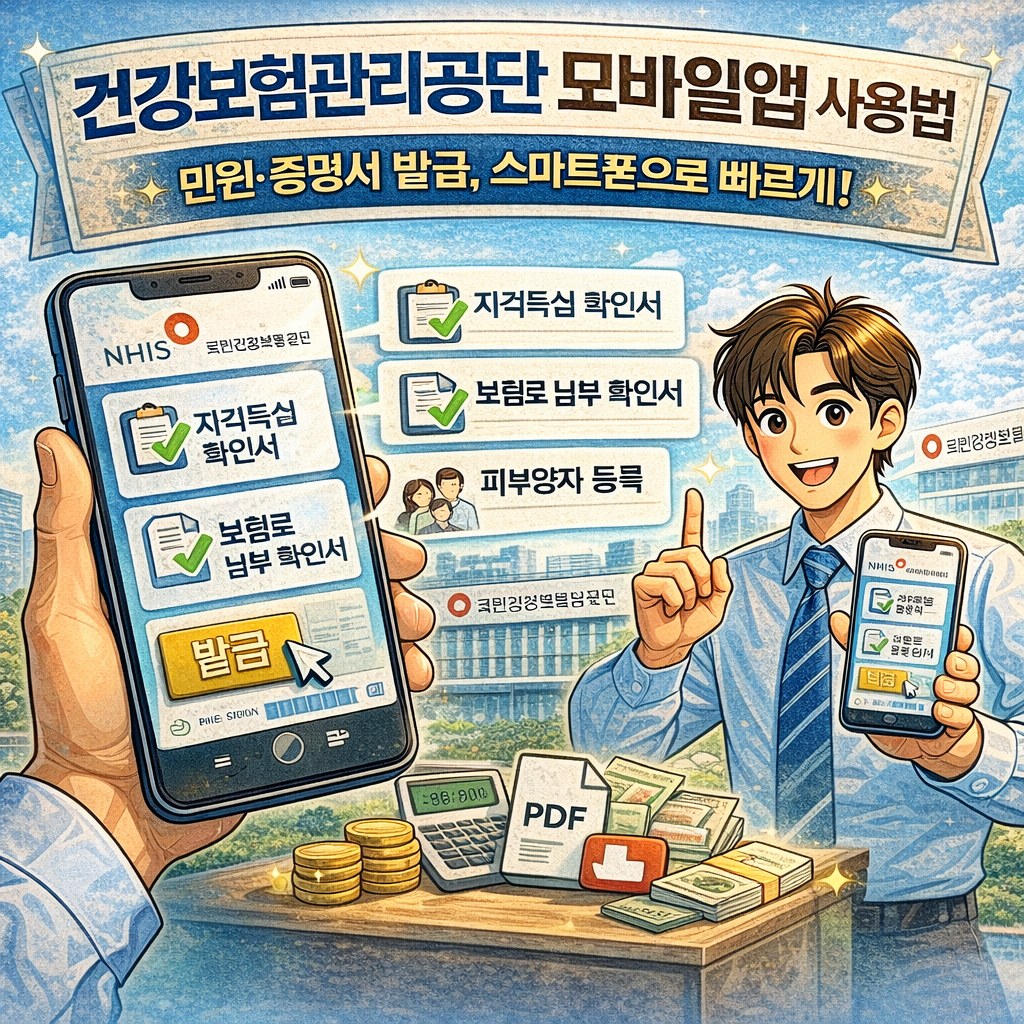 건강보험관리공단 모바일앱 사용법 총정리