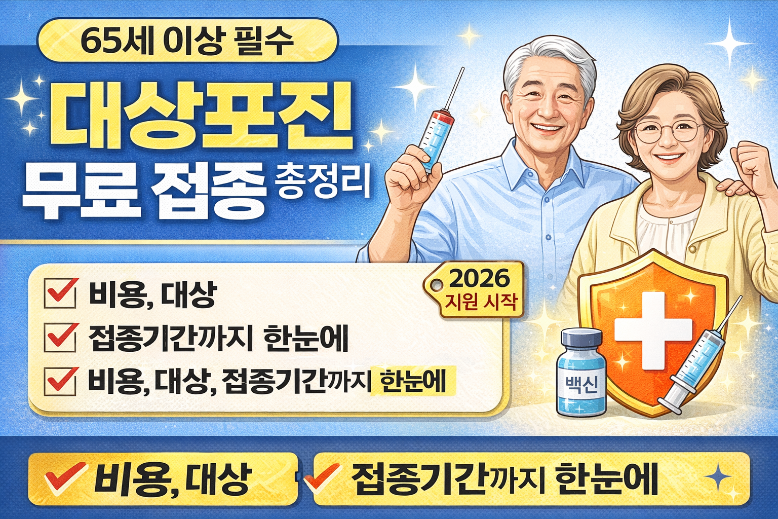 노인 대상포진 예방접종 65세 이상 지원사업 비용 무료 여부 접종 방법 안내 썸네일