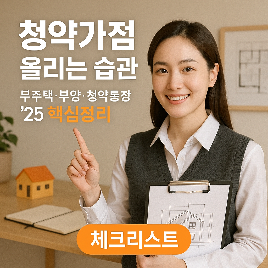 청약가점 올리는 습관 &ndash; 무주택&middot;부양&middot;청약통장 &rsquo;25 핵심정리
