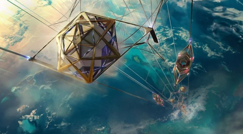 "바다와&nbsp;별을&nbsp;연결하는"&nbsp;우주&nbsp;엘리베이터 VIDEO: Jordan William Hughes designs space elevator that "connects the ocean to the stars"