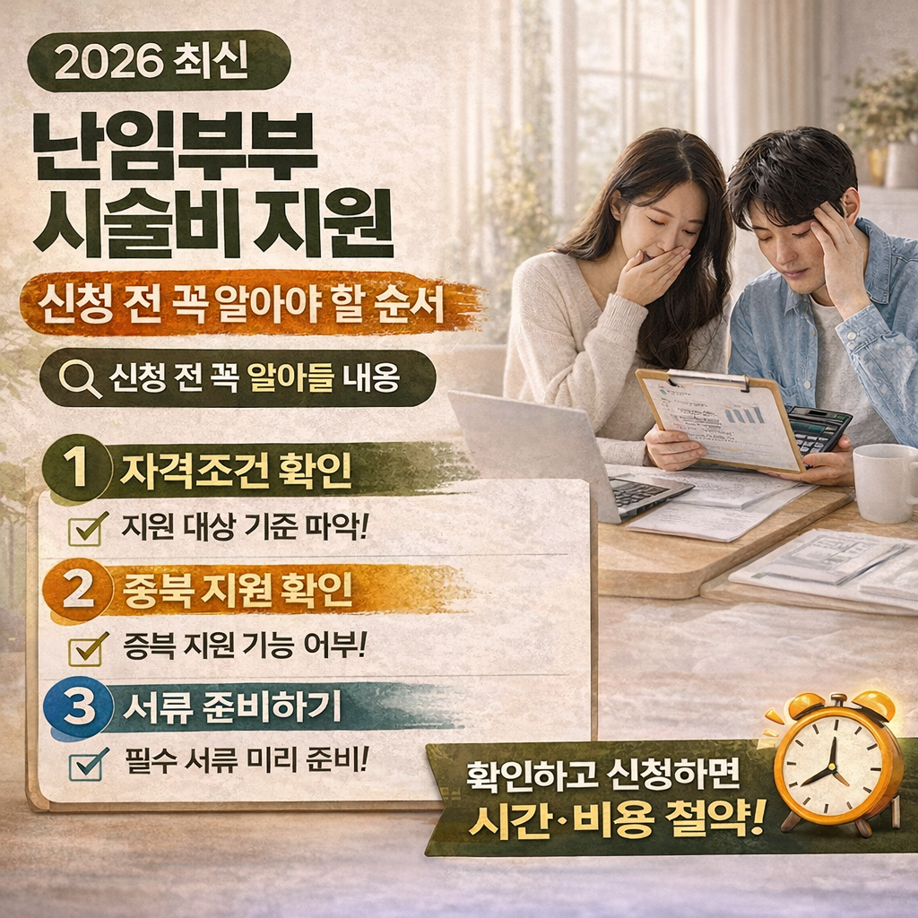 난임부부 시술비 지원 신청 전 꼭 알아야 할 순서 (2026 최신)