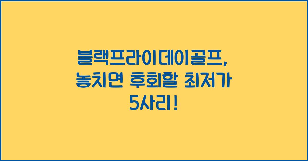 블랙프라이데이골프