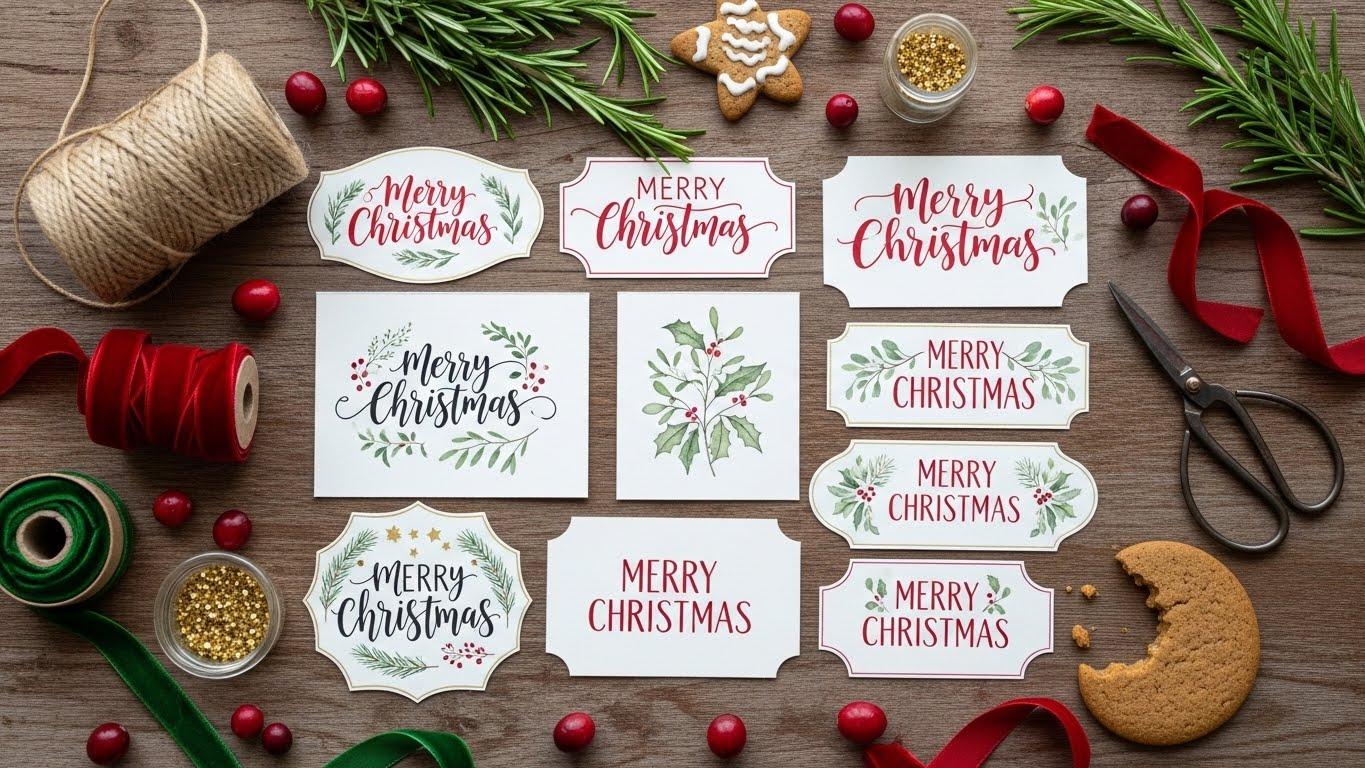 메리크리스마스 라벨도안