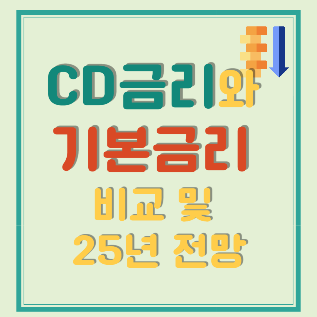 CD금리와 기본금리 비교 및 25년 전망
