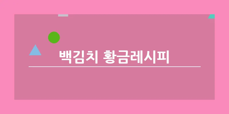 백김치 황금레시피_26