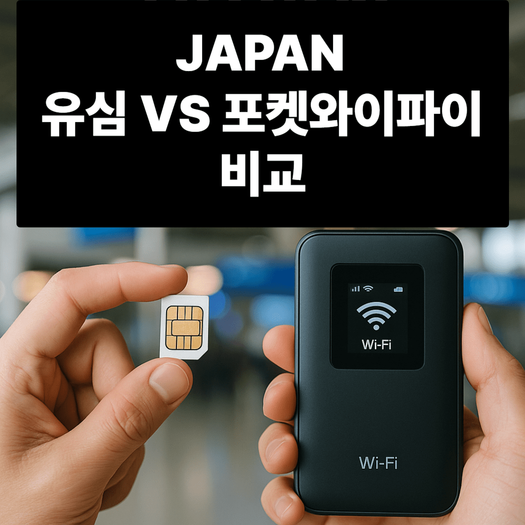일본 유심 vs 포켓와이파이 비교｜2025년 최신 일본 데이터 이용 꿀팁!