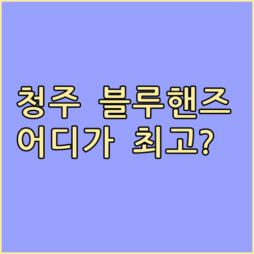 청주 남청주서비스와 분평점 성화점 블..