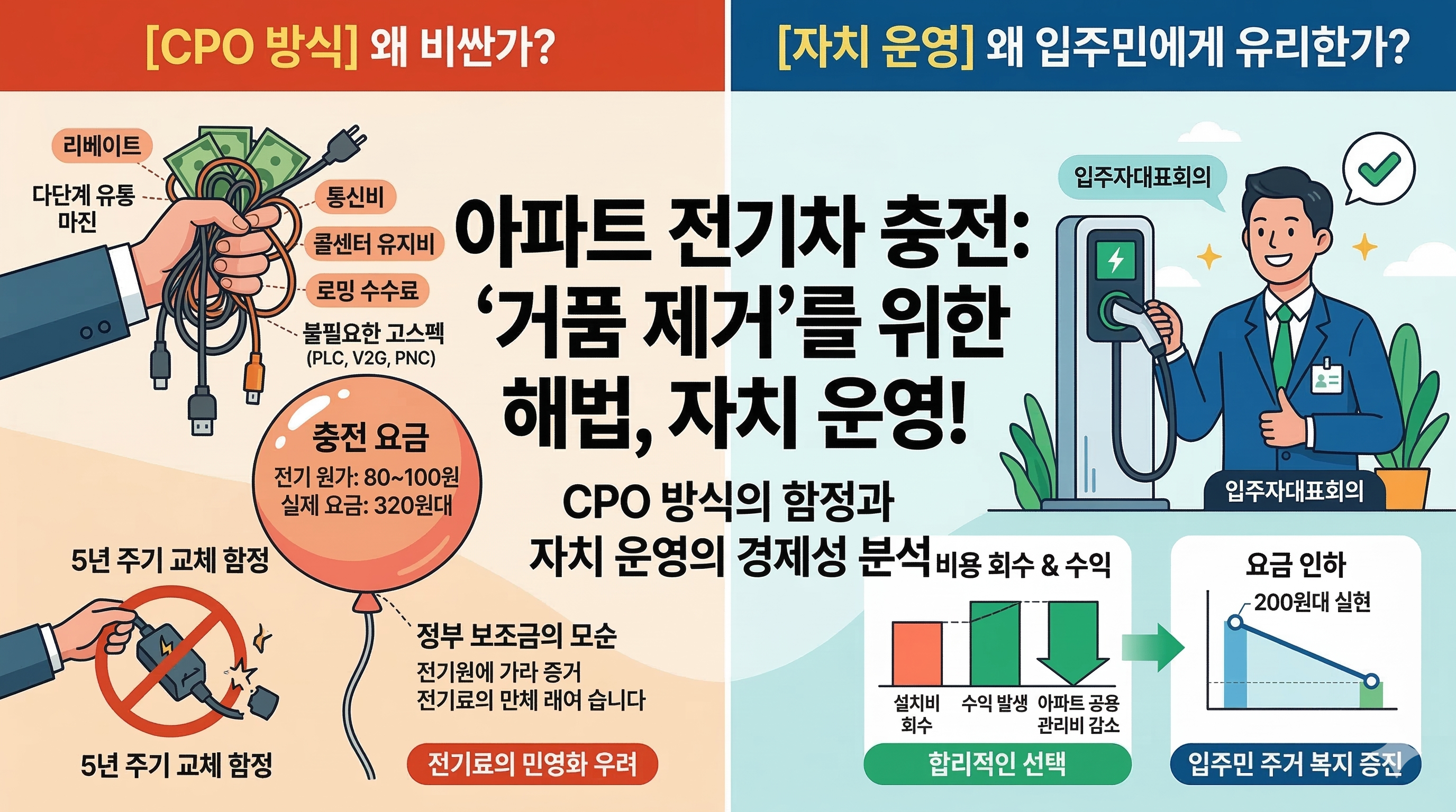 전기차 충전 요금 320원의 진실, CPO 구조와 아파트 자치 운영 완전 분석