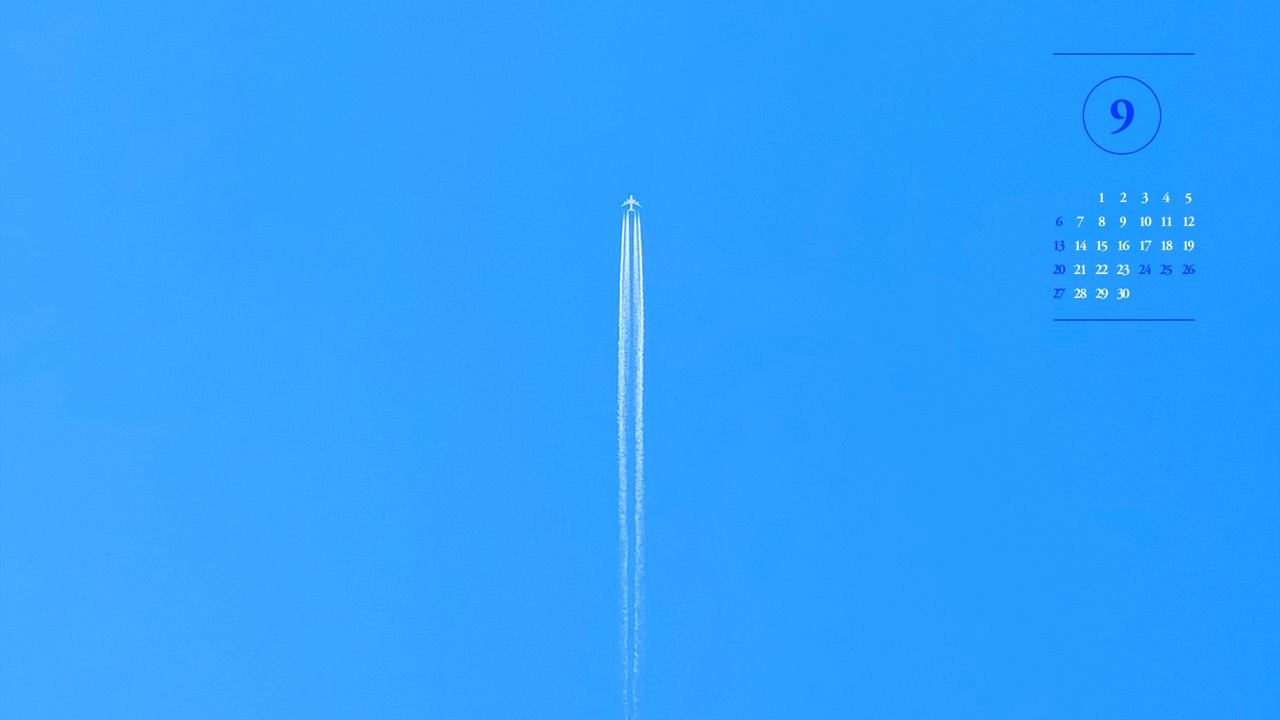04 수직 상승 비행기 A - 2026년9월 달력배경화면