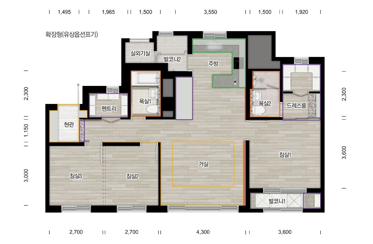과천 디에트르퍼스티지 59 평면도