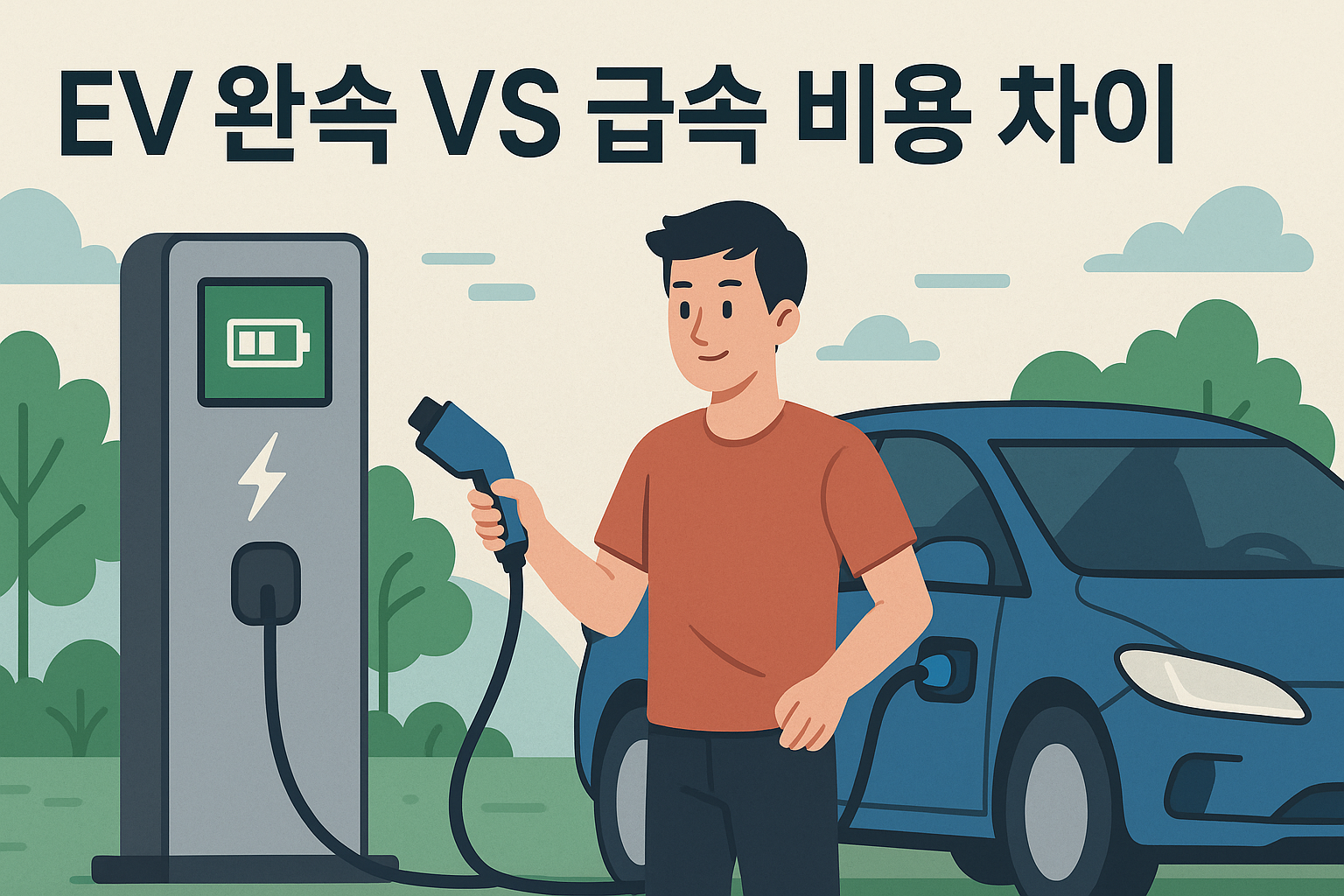 EV 완속 vs 급속 비용 비교: 3가지 운행 시나리오 브레이크다운