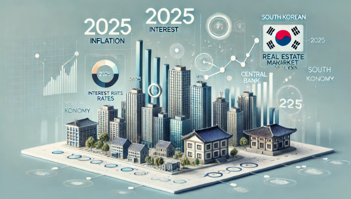 2025년 한국경제 인플레이션, 금리, 부동산 시장 분석 관련 이미지