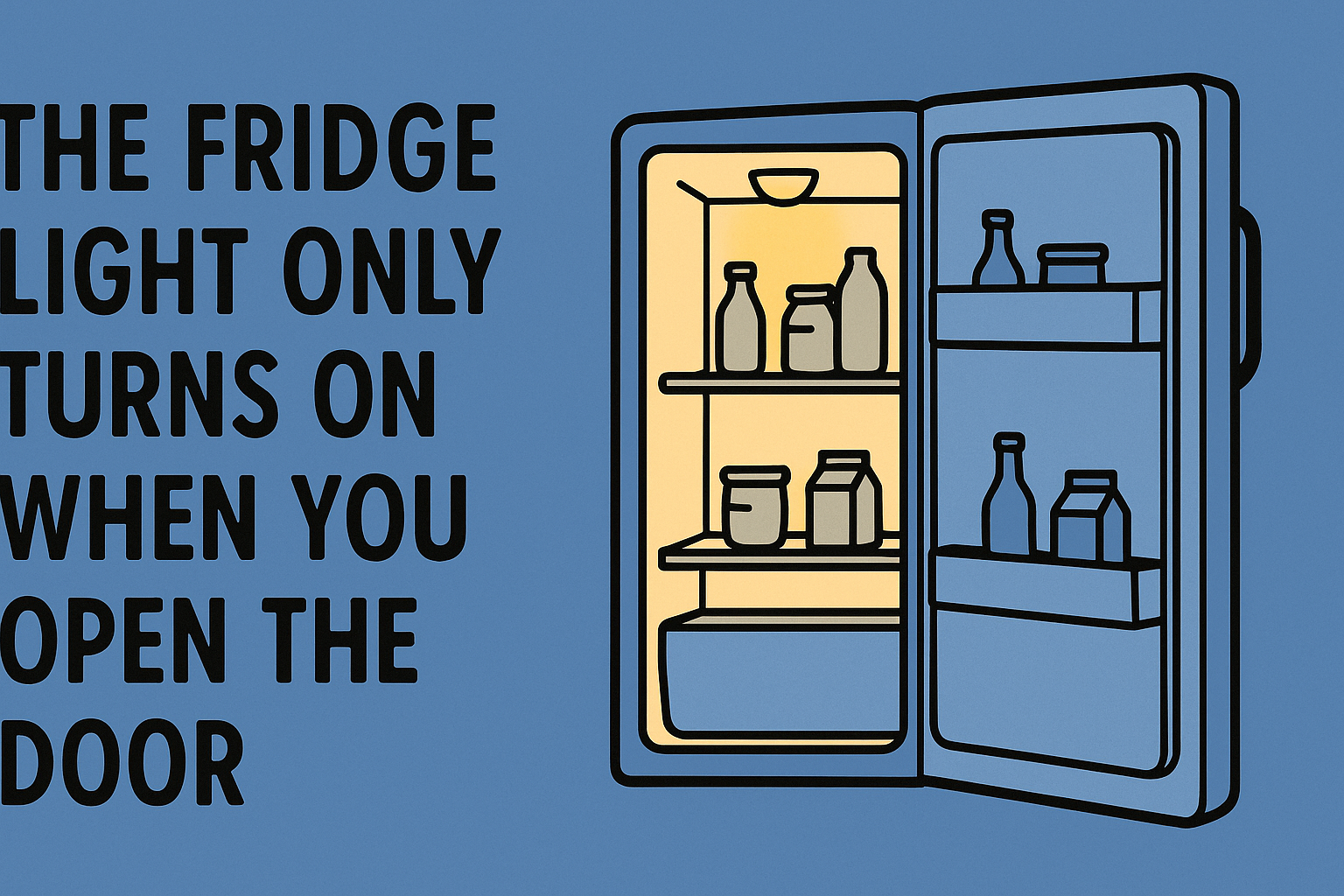 냉장고 불은 문 열 때만 켜지는데, 문 닫으면 진짜 꺼질까?