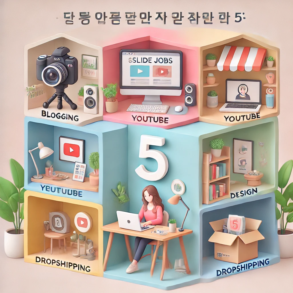 집에서 할 수 있는 온라인 부업 TOP 5