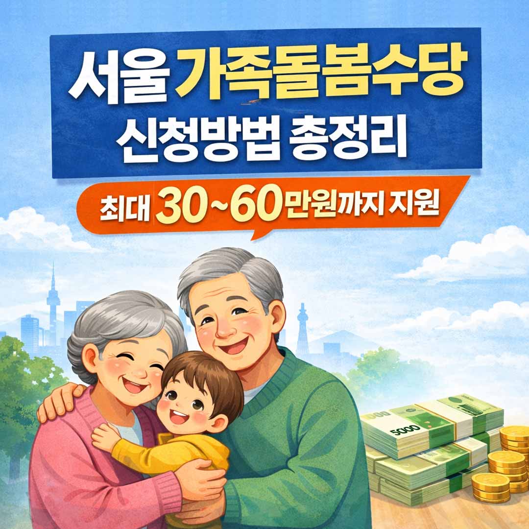2026 서울 가족돌봄수당 신청방법 총정리