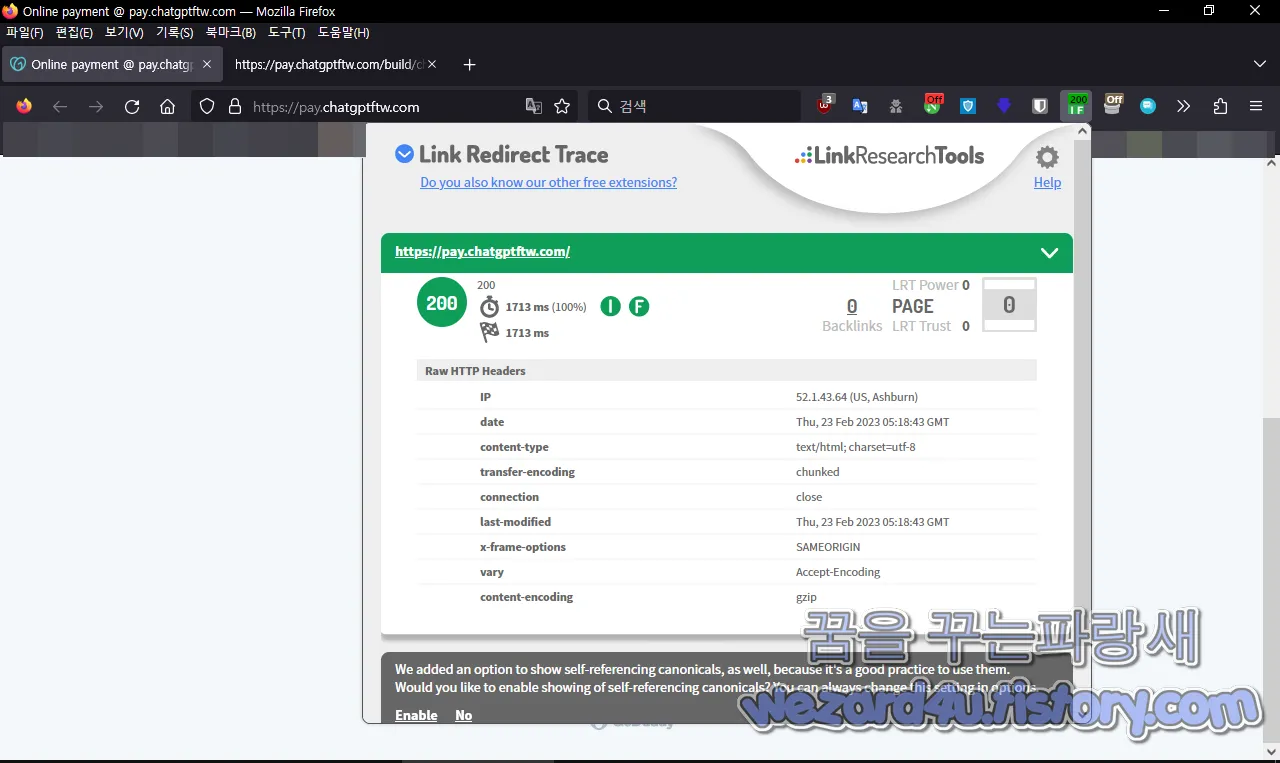 ChatGPT Plus(쳇GPT 플러스) 피싱 사이트 정보