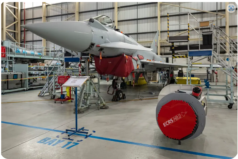 Leonardo사가 이끌고 있는 영국 Eurofighter typhoon의 ECRS Mk 다기능 RF 시스템