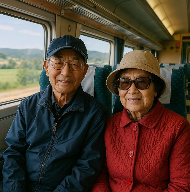 부모님 기차여행 사진