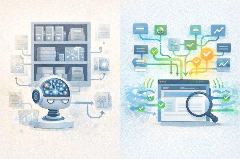 일반 AI 모델 검색 vs Tavily MCP 연동 검색 관련 이미지