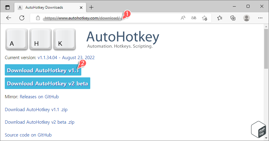 AutoHotKey 다운로드