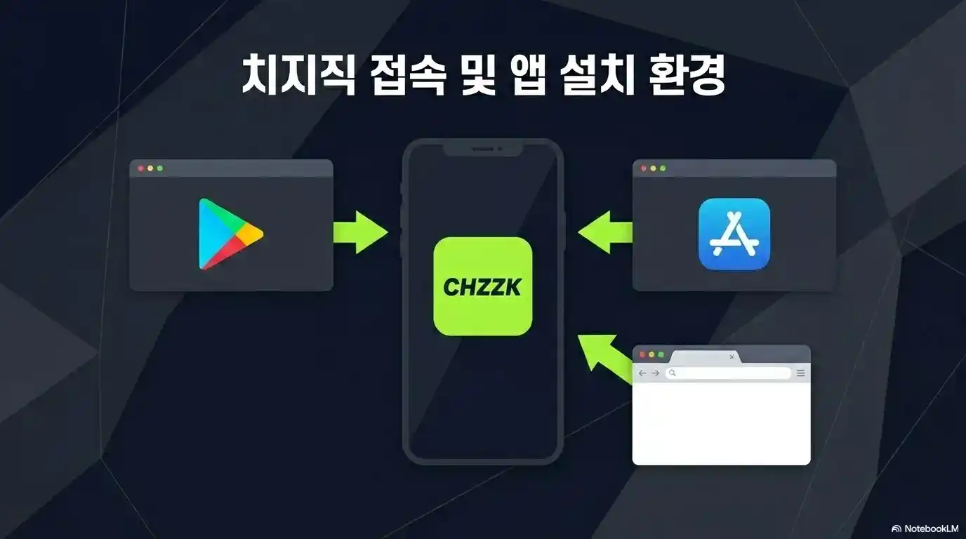 치지직 앱 설치 방법 구글 플레이스토어 애플 앱스토어 웹 브라우저 접속 환경 안내