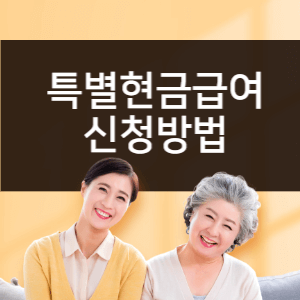 특별현금급여 신청방법 썸네일