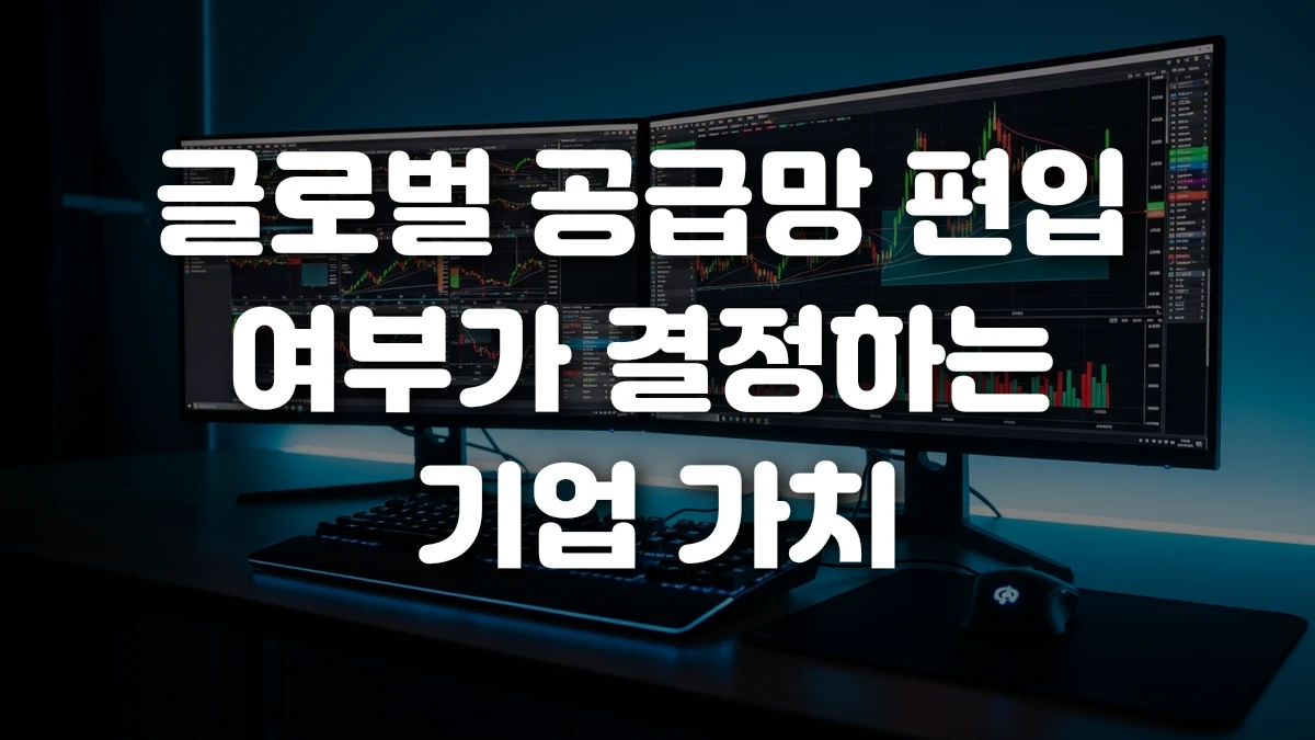 글로벌 공급망 편입 여부가 결정하는 기업 가치