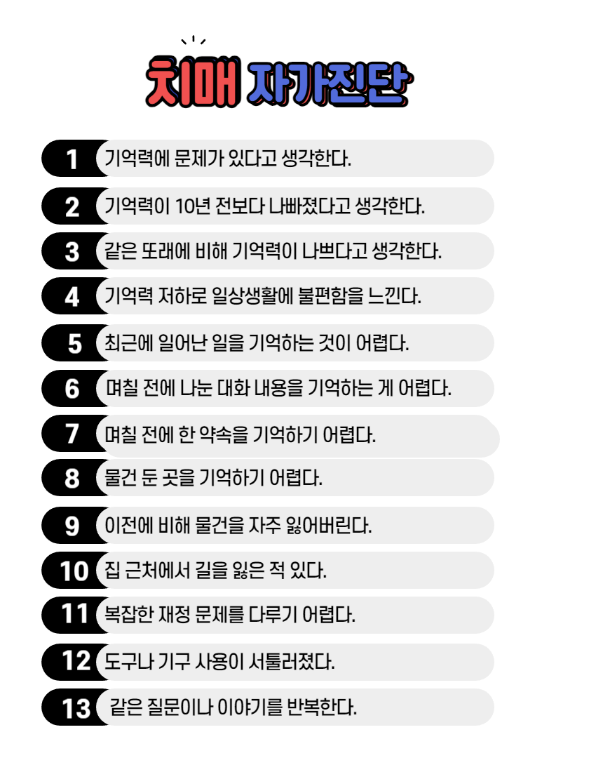치매 자가 진단