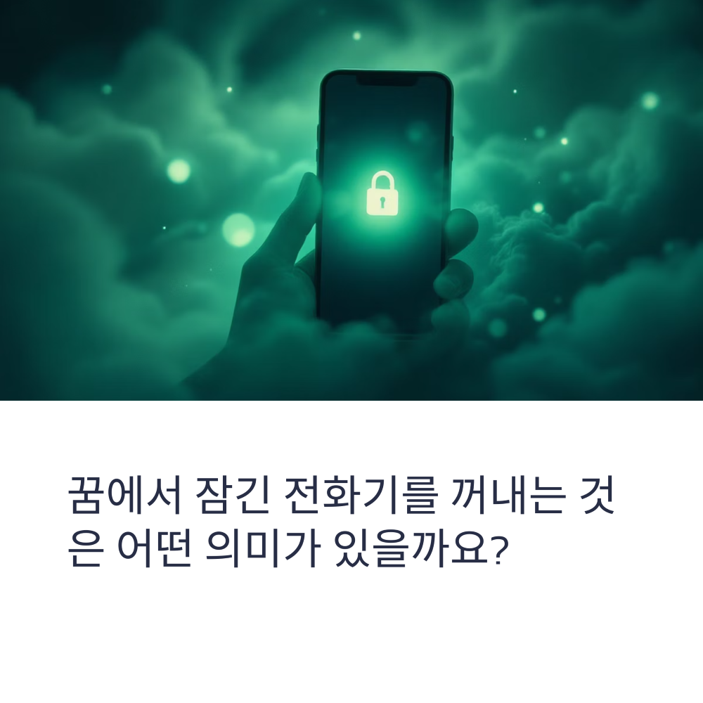 잠긴 전화기를 꺼내는 꿈