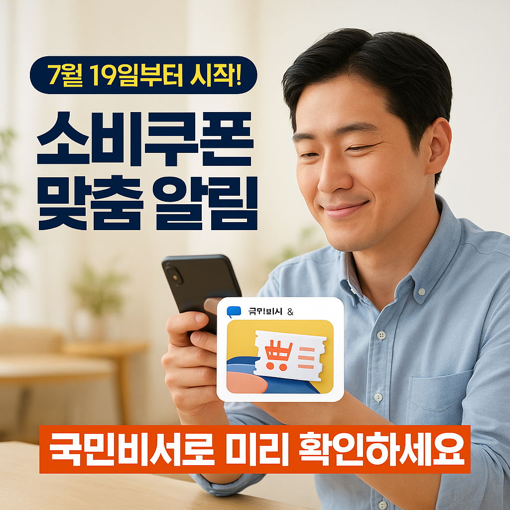 7월 19일부터! 소비쿠폰 맞춤 알림 총정리