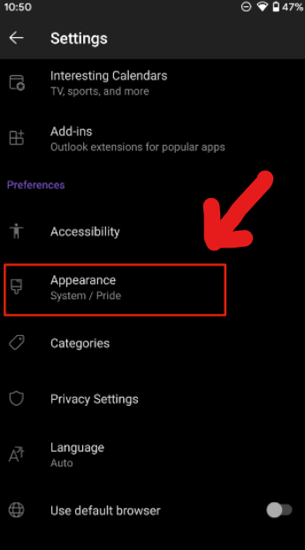 안드로이드-아웃룩-테마-설정