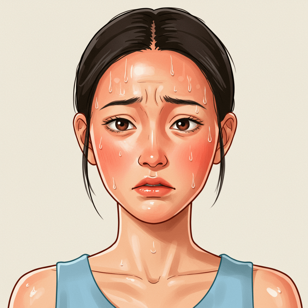 얼굴에서 땀이 많이나는 이유