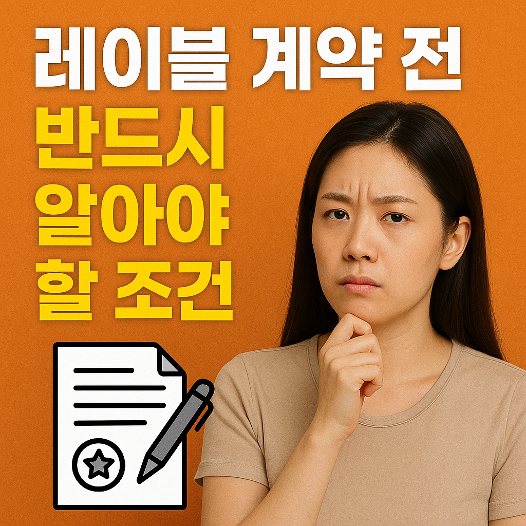레이블 계약 전 반드시 알아야 할 조건 관련 사진