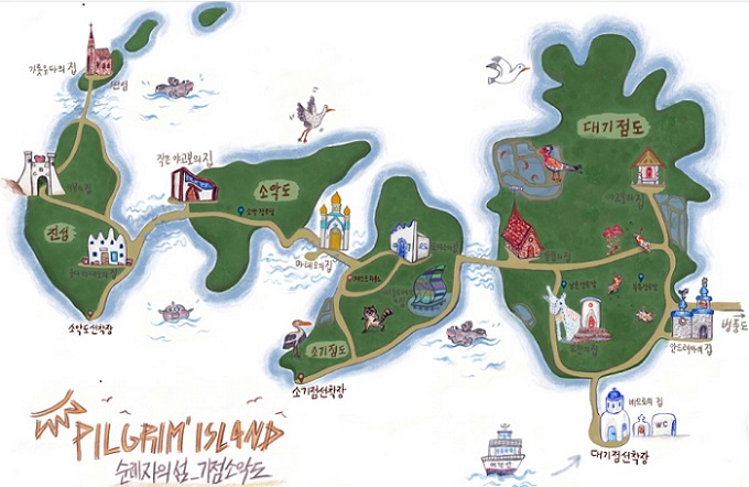 섬티아고 순례길 지도