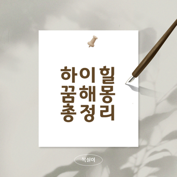 하이힐-신은-꿈해몽-풀이에-대해서