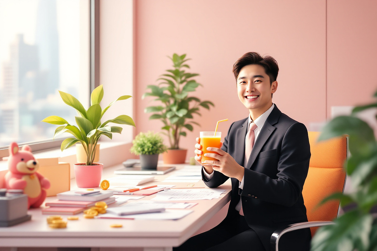 활짝웃고 있는 공무원